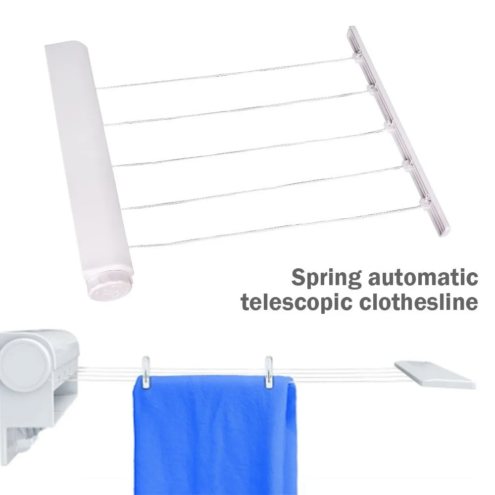 Tendedero de Ropa Retractil De 5 Lineas